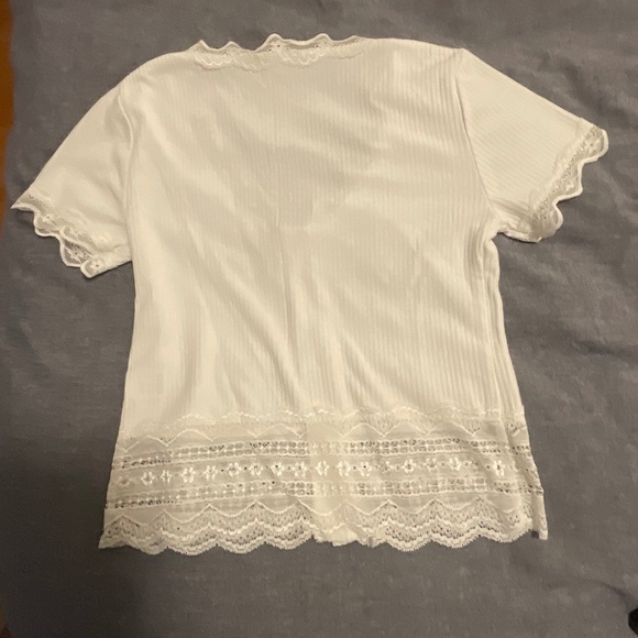 Women’s button front cardigan/top with lace detail - Picture 2 of 3